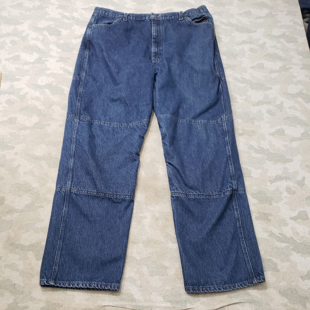 Draggin Jeans Mens 42x32 Blue Kevlar Lined Made USA Denim Dark Wash Motorcycle